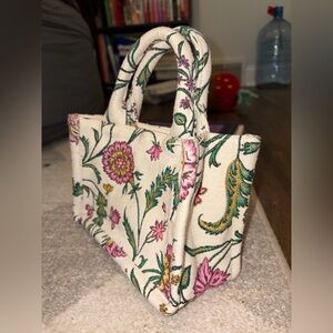 Shiraleah Floral Mini Bag - Cream and Pink